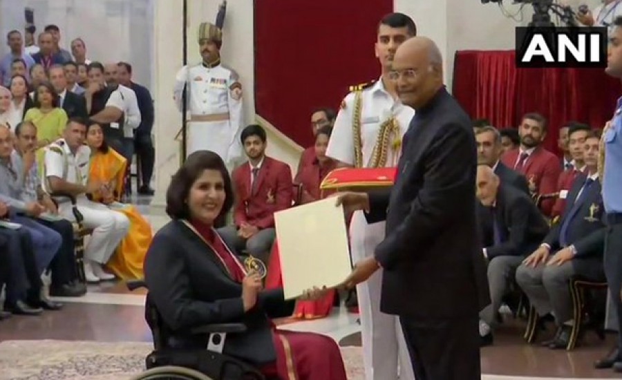दीपा मलिक को राजीव गांधी खेल रत्न, राष्ट्रपति ने वितरित किए खेल पुरस्कार