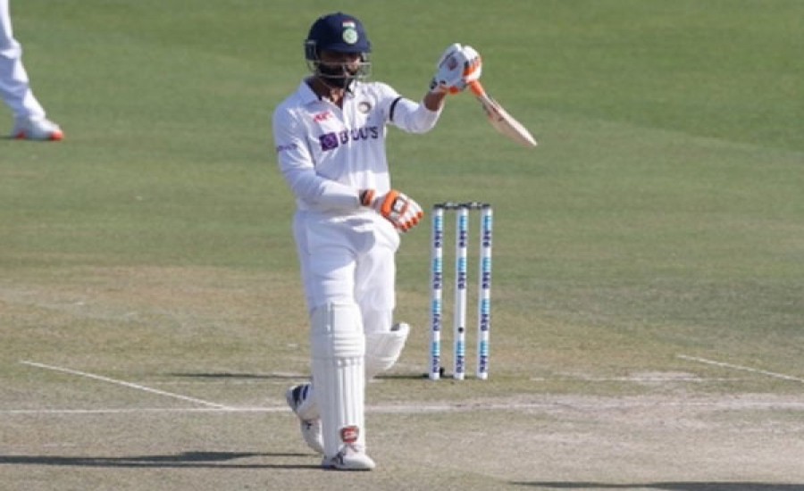 भारत VS श्रीलंका पहला टेस्ट : भारत ने 574 रन पर पारी घोषित की, जडेजा ने जड़ा शतक