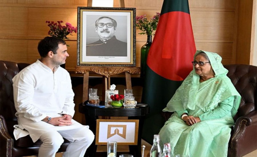 बंगलादेशी पीएम शेख हसीना की राहुल गांधी से मुलाकात